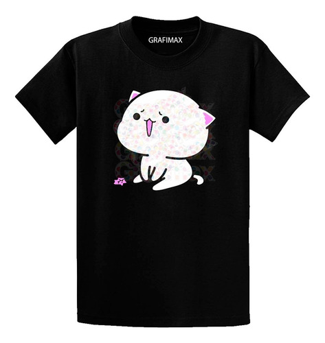 Polera Gatito Kawaii Gato Chibi Mujer Oversize Grafimax