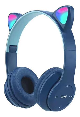 Audifonos On-ear Bluetooth Diseño Orejas De Gato Colores