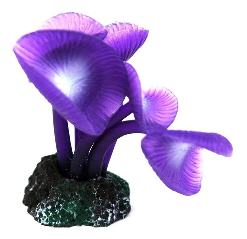 Enfeite De Silicone Soma Coral Mushroom Long Stem Roxo