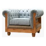 Sillon Chesterfield 1 Cuerpo Pana Anti Mancha Colores