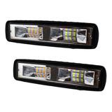 Par Faros Barra 12 Hiper Led Bicolor Luz Fija Y Estrobo