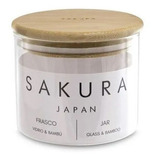 Frasco Sakura 0.45 L Vidrio Con Tapa Bambu