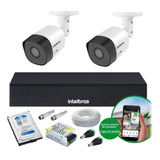 Kit 2 Cameras Intelbras Full Hd 1080p Dvr Mhdx 1008 Hd 1tb