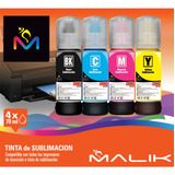 Pack 4tintas Sublimacion Compatible Epson Ecotank T544 L1110