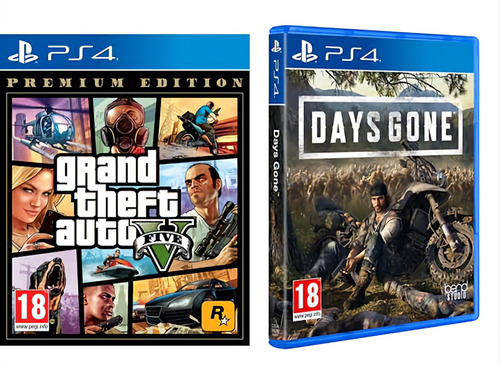 Gta 5 +  Days Gone Midia Fisica Playstation 4 