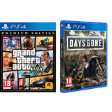 Gta 5 +  Days Gone Midia Fisica Playstation 4 