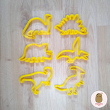 Cortante Galleta Fondant Dinosaurios Silueta X 6 Unidades