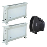 Combo 1 Turbo Calefactor + 2 Convector Electrico Estufa Gtia