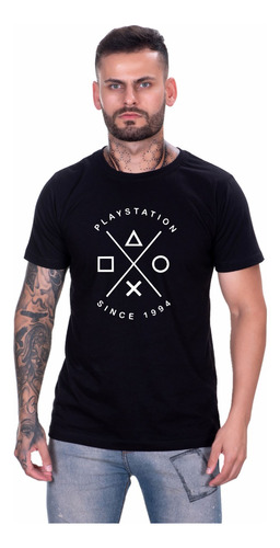 Camiseta Camisa Gamer Geek Nerd Playstation Logo Play