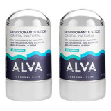 2un - Desodorante Krystall Stick Sensitive Alva 60g Vegano