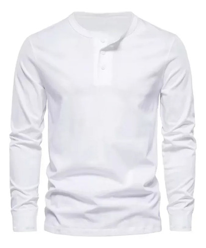Playera De Manga Larga Men's Regular-fit Ligero Henley Shirt | Meses sin interés