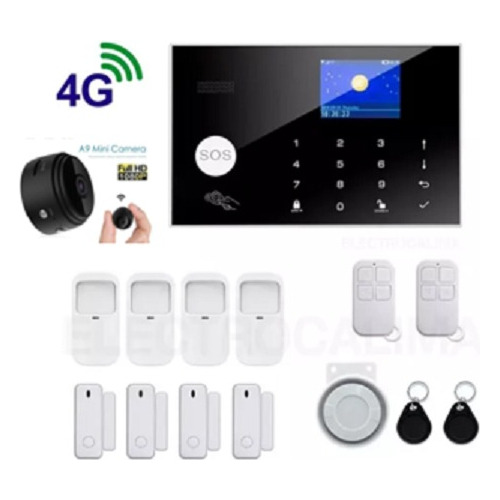 Alarmas 4g Wifi Tuya, Con Sensores, Controles Y Mini Cámara