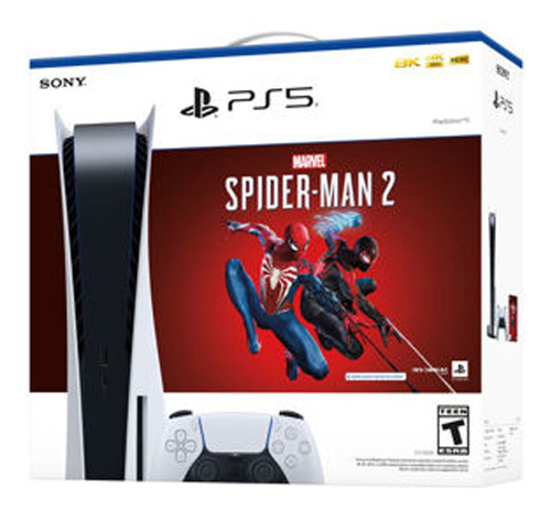 Sony Playstation 5 Con Lectora De Disco Y Spider-man 2 Ps5 825gb Standard 