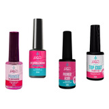 Kit Preparadores Alongamento Unhas C/4 - Hqz Nails