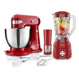 Kit Cozinha Britânia Batedeira Bbt505v Inox & Liquidificador