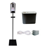 Pedestal Con Termometro Despachador Gel + Bateria Externa V5