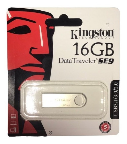 Memoria Usb Kingston Datatraveler Se9 16gb 2.0/3.0 Plateado