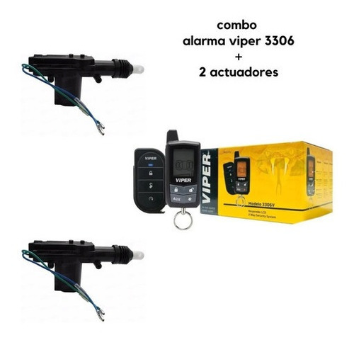 Alarma De Seguridad Viper 3306 + 2 Actuadores Combo