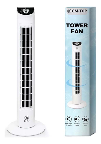 Ventilador Torre Oscilante Silcencioso Blanco Hogar Oficina