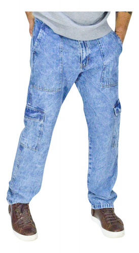 Jeans Cargo Hombre Mom Rígido Modelo Puebla Tsumeb Jeans
