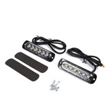 Luz Estroboscópica De Advertencia Blanca, 2 Piezas, 12 V, 6