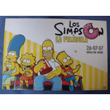 Tarjeta Postal Publicidad La Película De Los Simpsons 2007