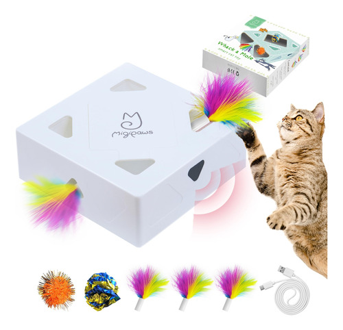 Juguete Interactivo Para Gatos Con 7 Agujeros Recargable Por