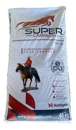 Super Campeon 10%equinos. Alimento Para Caballo 40 Kg.