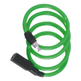 Candado Cable Multiusos Espiral Verde Bicicleta Lion Tools