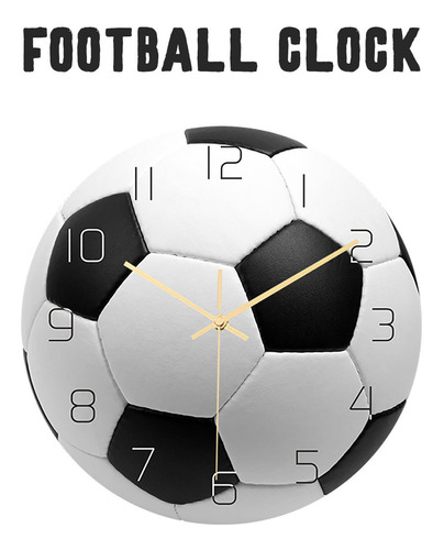 Reloj De Pared De Fútbol Sala De Estar Dormitorio Despertado