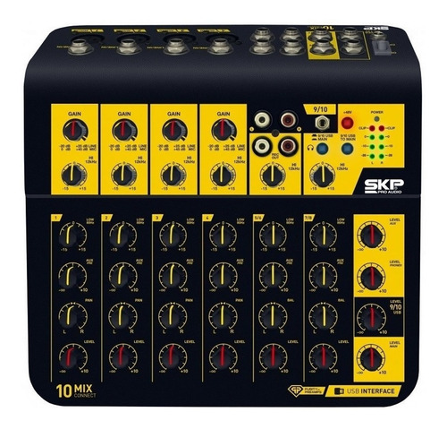 Consola Mixer Skp Mixconnect 10 Canales Usb Phantom Rca