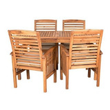 Juego De Comedor En Madera De Acacia Everest  De 5 Piezas