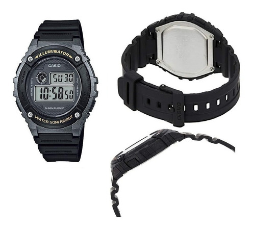 Reloj Casio Digital Sumergible Deportivo Para Hombre W216 1a