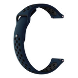 Pulseira Silicone Running Compatível Smartwatch Colmi P42 Cor Azul Escuro/preto