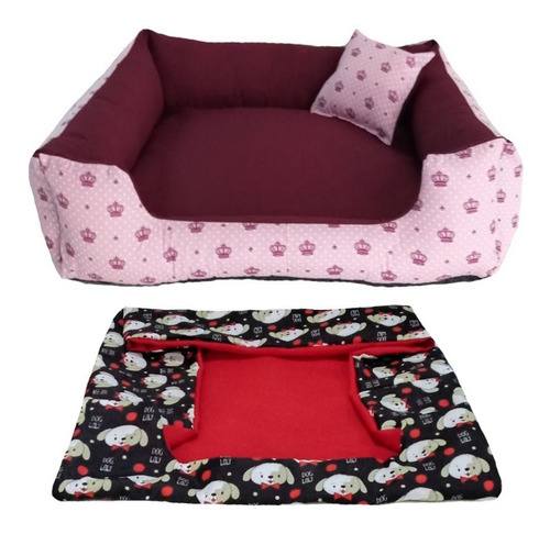 Cama  Para Cachorros Grandes 70x70 Caminha Pet + Capa Extra