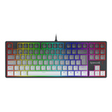 Teclado Daksa Rgb Sw Brown Redragon K576gg-rgb Preto E Cinza