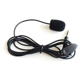 Mini Microfono Portatil Con Solapa Plug 3.5 Mm Color Negro