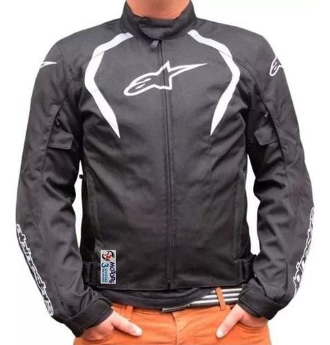 Jm Campera Alpinestars Cordura Alux Negra Blanca Deportiva