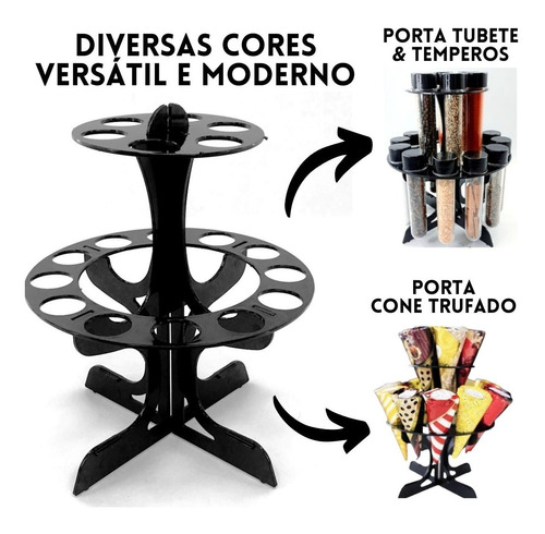 Suporte Para Cone Trufado Com 18 Cavidades