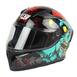 Casco Para Moto Cerrado R7 Racing R7-108 Calavera 