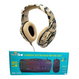 Auriculares Gamer + Teclado Y Mouse Gaming + Envio Gratis