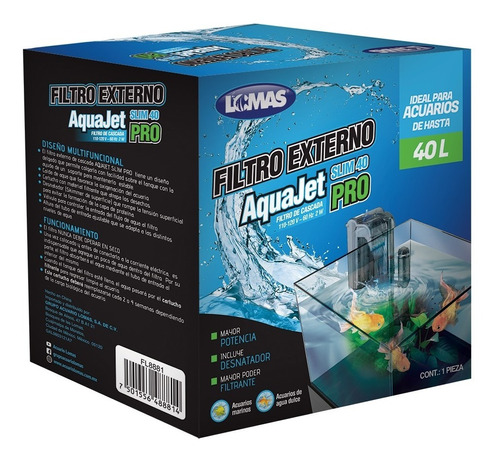 Filtro Externo Aquajet Slim Pro 40 L