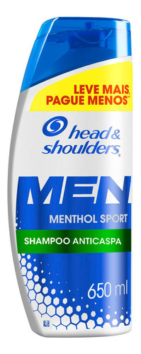  Shampoo Men Menthol Sport 650 Ml Head & Shoulders