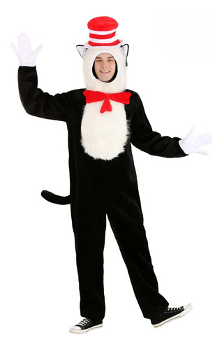 Disfraz De Gato Ensombrerado Cat In The Hat Dr. Seuss Para Hombres Adultos Envio Gratis | Meses sin interés