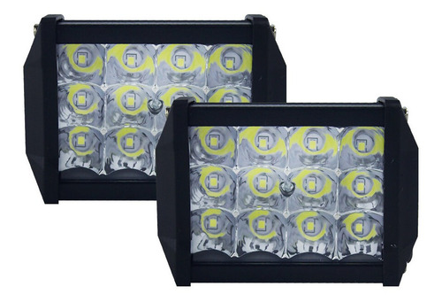 Faros Rectangulares 12 Leds Tractor/grúa/4x4 48w Tunelight