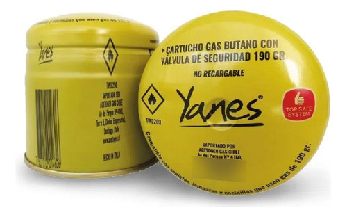 Gas Butano 190 Gramos Yanes 