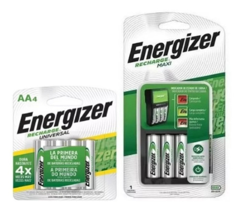 Cargador Energizer Maxi Aa-aaa + 2 Blister Energizer X4 Aa