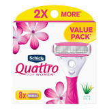 Schick Quattro Mujeres, Paquete De Recambios De 8 Cuchi...