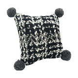 Fundas De Almohada Boho Blanco Y Negro Borlas Grises, F...