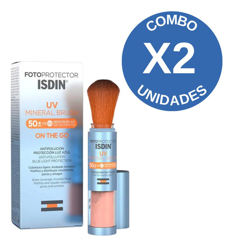 Combo X 2 Fotoprotector Spf50+ Sunbrush Mineral Brocha 2 Gr